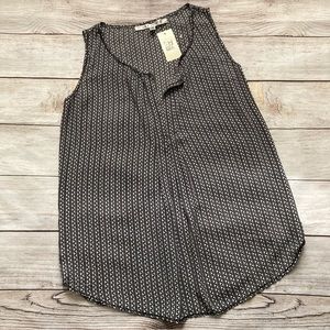 Max Studio Geometric Print Sleeveless Blouse Shirt NWT Women’s Xtra Small